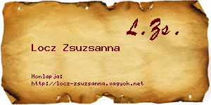 Locz Zsuzsanna névjegykártya